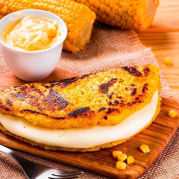 Cachapas con Cochino y Queso  
